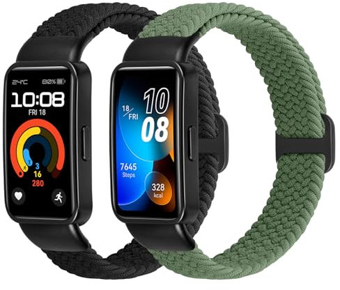 TumCez Intrecciato Cinturino Compatibile con Huawei Band 10/Huawei Band 9/Huawei Band 8 Cinturino per Donna Uomo,Cinturini Elastici Sportivi di Ricambio per Huawei Band 10/9/8