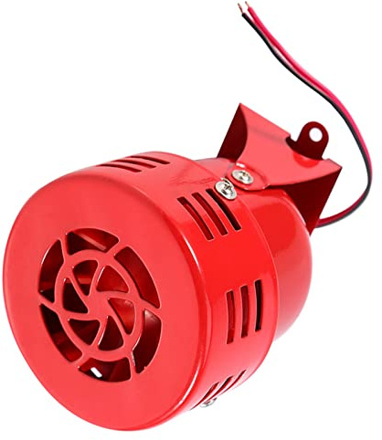 WPKD BLUEIY Rotes Luftsirenenhorn,12V Metallrote Luftsirenenhupe,1,5 A,110 DB Laute Luftangriffssirene,Hörner Loud Tone Air,für Auto,Motorrad(7,5 * 8 * 9cm,210g)