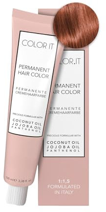 COLOR.IT by BM - Permanente Haarfarbe in Salonqualität, 100ml (6.44 Dunkelblond Kupfer Intensiv, 1er Pack)