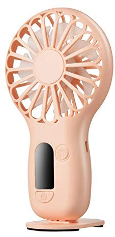 Marran Desktop Fans Display Screen Mini Handheld Fan USB Charging Rechargeable Portable Office Outdoor Travel,Orange