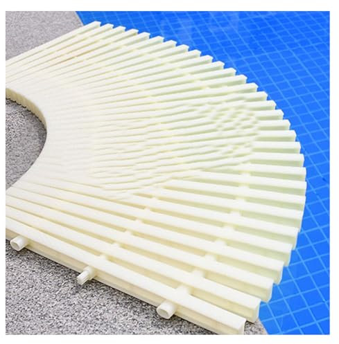 YCOVSFP Überlaufgitter for Schwimmbeckenabflüsse, Abflussgitter for Bodenabläufe, Außenabflussgitter for Terrassenzäune, Gehwege, Bauernhöfe, Hauskanten(White,18x100CM/20pcs)