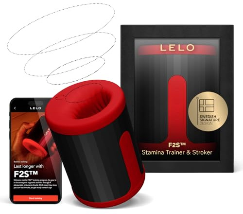 LELO F2S Ausdauertrainer & Stroker mit App, 14 Lusteinstellungen und KI-Modus, Sex Spielzeug Männer, Masturbator, Masturbieren für Männer, Masturbatoren, Sexspielzeug, Sex Toyset für Man (Red)