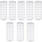 Homeshopa Plastic Ice Cube Trays, Pack of 8-112 Ice Cubes Transparent Easy-Release Flexible BPA Free Ice Cube Moulds, Stackable Trays for Freezer,Baby Food,Water,Whiskey,Cocktail and Other