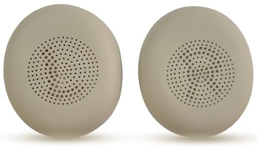 Replacement Earpads for Jabra Evolve2 65(65MS 65UC USB)/Evolve2 40 (40UC 40MS USB)/Elite 45h On-Ear Wireless Headset,Cushions Soft Protein Leather,Optimized Noise Isolation Memory Foam(Khaki)