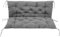Warmiehomy 2/3 Seater Patio Swing Cushion with Backrest, Waterproof Garden Bench Cushion with Back, 150x100x8cm Comfortable Outdoor Bench Seat Cushion with Non-Slip Straps for Canopy Furniture, Grey