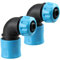 Garden Hose Connector Set, Faucet Splitter, Nozzle Attachments, 7.5x6.4cm 2-Pack Water Hose Parts for Sprinkler Pipe Repair Outdoor Use, Ideal Yard and Maintenance