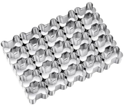 Cortador de galletas de metal con forma de hueso, molde de corte de galletas en forma de hueso, molde de galletas de acero inoxidable para hornear
