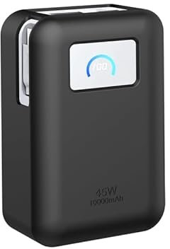 Case for Anker Nano 45W 10000mAh, Power Bank Silicone Protective Case, Power Supply Shockproof & Dustproof Cover (Black)