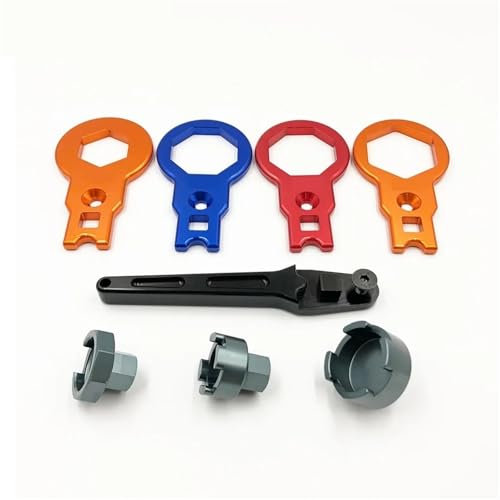 RVIFY Stoßdämpfer Motorrad Stoßdämpfer Gabel Kappe Schlüssel Drehmoment Meter Spanner Kompression Ventil Entfernung Werkzeug Fit Für KTM TC Motorräder Stoßdämpfer(Full Set)