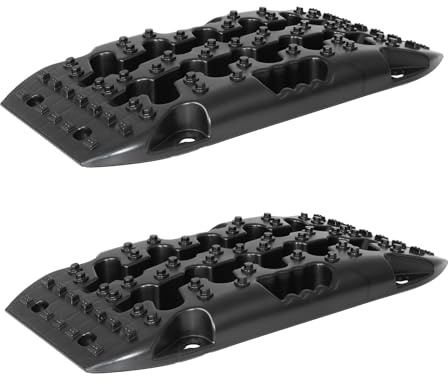 TRUTZHOLM 2 x Anfahrhilfe Unterlegrampe 58 x 30 x 7 cm 5t Tragkraft Sandboards für Offroad Traktionshilfe Schlamm Schnee Sand Camper Zubehör SUV PKW Wohnmobile Recovery Board