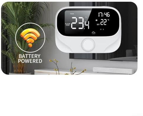 WiFi Boiler Thermostat with Voice Control Compatibility, for Smart Home Heating Systems and User Convenience (WITH3-3A-W)