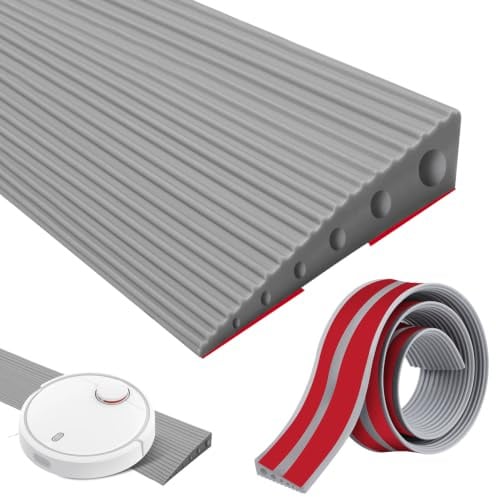 Niuny Rampa de Umbral de Puerta de Goma Rampa para Bordillos Rampas para Silla de Ruedas Autoadhesiva 4x10x90cm Antideslizante Transición Umbral para Sillas de Ruedas Aberturas de Puertas y Baño
