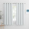PONY DANCE Wohnzimmer Gardinen mit Ösen Verdunkelungsvorhang Kurz Gardienen 2-Set Blickdichte Vorhänge Schlafzimmer Blackout Curtain, H 158 x B 132 cm