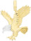 My Gold Herren Anhänger Adler Gold 750 Echtes Gelbgold Weissgold (18 Karat) Bicolor 35mm x 25mm (Ohne Kette) Wild Eagle A-08000-G563