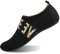 HMIYA Badeschuhe Strandschuhe Wasserschuhe Aquaschuhe Schwimmschuhe Surfschuhe Barfuß Schuhe für Damen Herren(Liebe Schwarz A,40-41 EU)