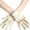 BABEYOND Kurze Satin-Handschuhe für Frauen – Seiden-Opern-Hochzeits-Braut-Handschuhe, Teeparty, Bankett, Kostüm, 1920er-Jahre, Flapper-Zubehör, Champagner, Einheitsgröße
