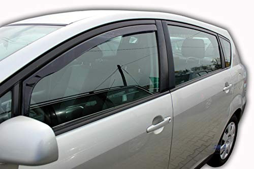 J&J AUTOMOTIVE | Windabweiser Passend Für Corolla Verso 2004-2009, Heko Regenabweiser, Getönt, Set 2-Teilig, Vorne, Aerodynamisch