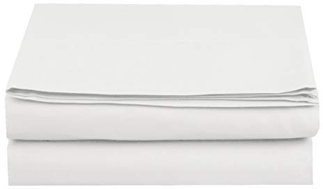 Elegant Comfort 1-teiliges Bettlaken in Premium-Hotelqualität, luxuriös und weich, 1500 Premium-Mikrofaser-Bettwäsche, knitterfrei, schmutzabweisend, California King, Weiß