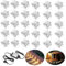 30er Set LED Terrassenbeleuchtung Einbaustrahler Bodeneinbauleuchte Bodenstrahler Aussen Ø31mm DC12V 0.6W LED Boden Licht IP67 Wasserdicht Einbauleuchten Terrasse Küche Garten Led Lampe Warmweiß