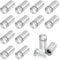 ZDNT 20 Pcs Werbung Schraube Glas Abstandshalter,Glas Standoff Halter,Edelstahl Werbung Schraube Abstandshalter Edelstahl 12 x 25 mm Befestigungen Schilderhalter für Glas,Spiegel,Nägel