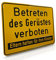 Betriebsausstattung24 Hinweisschild „Betreten des Gerüstes verboten! Eltern haften für ihre Kinder“ - 33,0 x 25,0 cm - Aluminium geprägt - gelb - zur Grundbesitzkennzeichnung