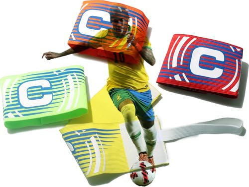 DQL kapitänsbinde Kinder bierkapitän armbinde Kapitänsbinde für eine Fußball Mannschaft 4 Stück Fußball Captain Armband, Elastic Armbinden Kapitänsbinde Einstellbare Armbinde