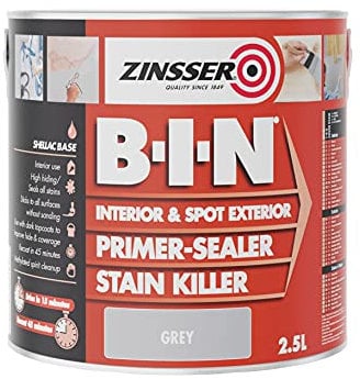 Zinsser BIN Primer-Sealer & Stain Killer 1 Litre - Grey
