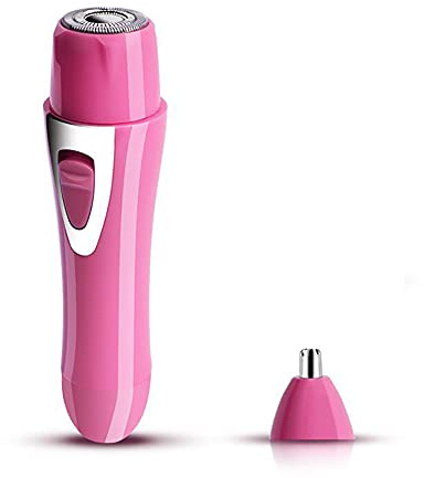 1 Stück 4 in 1 Elektrisch Damenrasierer, ABS Tragbare Gesichts-Haarentfernung, Schmerzlos Haarentferner Rasierer, USB Wiederaufladbar Rasiermesser für Bikini Nase Bein Gesicht Körper