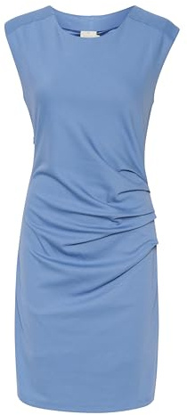 KAFFE Women's Evening Dress Sheath Sleeveless Ruched Gathered Casual Femme