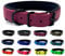Hundehalsband Biothane Softshell unterlegt kleine Hunde/große Hunde verstellbar Black Edition (M 45-50cm, Bordeaux)