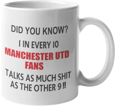 Manchester United Funny Football Mug, EPL Premier League Fan Cup, Gift for Football Lover, Manchester Supporter on Holidays, Father Days, Christmas 11oz