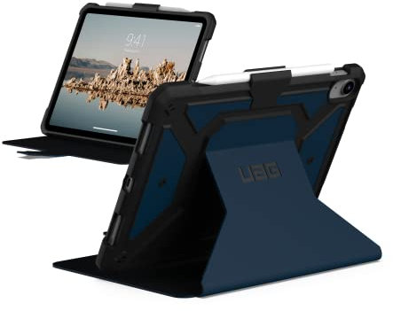 URBAN ARMOR GEAR UAG Designed for iPad 11 A16 11th Gen 2025, 10.9 10th Gen 2022 Case A3354 A3355 A2696 Rugged Protective Folio Cover w/Adjustable Stand & Pencil Holder, Metropolis SE Blue Mallard