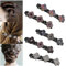 Haarspange mit Kristallblume 5 Stück Kolibri Haarspange mit 3 Clips Geflochtene Haarspange für Damen Frauen Mädchen Entenschnabel Strass Haarspange Doppelschicht Haarklammer