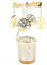 Elch Teelicht Karussell Windlicht Glas Teelichthalter Gold Teelichtglas Rotierender Kerzenhalter Eisen Metall Kerzenständer für Valentinstag Deko Geschenk Hochzeit Dekoration Wohnzimmer Tischdeko