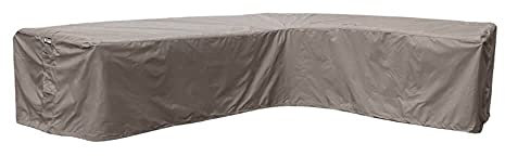 Raffles Covers Wetterschutz für Lounge Eckset 330 x 255 x 100 H: 70 cm | Atmungsaktiv | Wasserdicht | UV - beständig | Doppelt genähte, PU-versiegelte Naht | Elastischer Kordelzug |