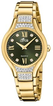 Lotus Damenuhr Analog aus Edelstahl 316l Goldfarben