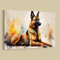 Dekomundo Hunde Portäts Leinwandbilder Wandbilder XXL Wanddekoration Hunderassen A-Z, Belgischer Schäferhund Malinois, 50x75 cm