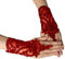 Uposao Frauen Spitze Handschuhe,Kurz Spitzenhandschuhe Hochzeit Braut Hochzeitshandschuhe UV-Schutz Fingerlose Handschuhe Damen Mädchen Party Tea Halloween Karneval Kostüm Zubehör,Rot