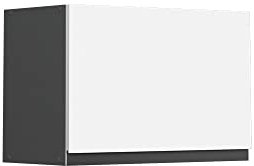 Vicco Hängeschrank R-Line, hängender Küchenschrank, Weiß/Anthrazit, 60 cm J-Shape, flach