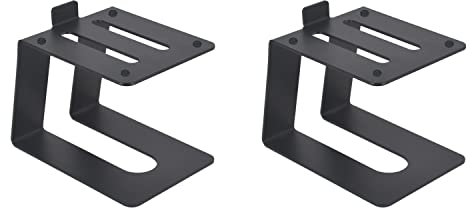 TOOSOAR Paire Support Enceinte Fer Bureau, Support Enceinte Monitoring, pour Pieds d'Enceintes De Moniteur De Studio, Petites et Moyennes Enceintes d'ordinateur d'étagère