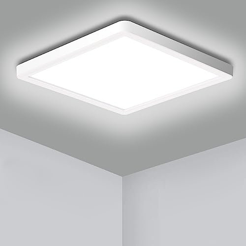 CHARYJOD Bathroom Lights Ceiling, 18W Ceiling Lights 1620lm 5000K Daylight White for Bathroom,Kitchen Bedroom Living Room Hallway and More, Led Ceiling Light 120W Equivalent Waterproof IP44, 23CM