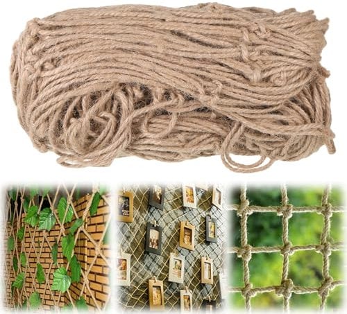 Trellis Garden Rope Trellis for Climbing Plants Garden Trellis Net Pea Netting Garden Netting Clematis Support Trellis Netting Plant Trellis Bamboo Trellis Rope Netting Pea and Bean Netting