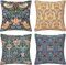 LTSRLL Kissenbezug,William Morris 4er Set samt Kissenbezug Kissenhülle, Dekorative Dekokissen Sofakissen Lendenkissen Wurfkissenbezug mit Verstecktem Reißverschluss Sofa Schlafzimmer-40x40cm