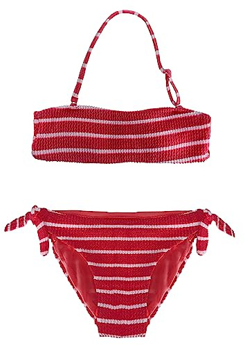 JOPHY & CO. Maillot de Bain pour Filles et Filles Deux pièces Bikini Set Beachwear Entiers réglable cod.5300, 9194 Rouge, 16 Ans
