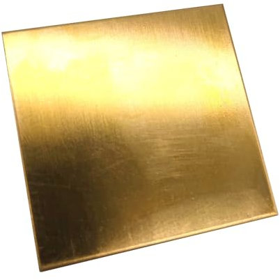 WUDOLI flat sheet H62 Brass Flat Sheets Thick 0.8mm 1mm 1.2mm 1.5mm 2mm 2.5mm 3mm 4mm Brass Sheet Plate Length 100mm 200mm 300mm square materials (Size : 0.8mm x 100mm x 100mm)