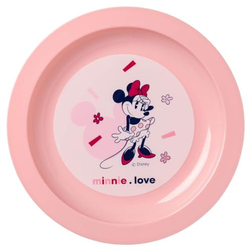 Assiette plate bébé Minnie Confettis