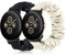 Wizvv Lot de 2 bracelets de montre Scrunchie pour Google Pixel Watch 3 41 mm/Google Pixel Watch 2/Google Pixel Watch 1 - Bracelet de rechange en tissu élastique pour femmes et filles, Noir + lumière