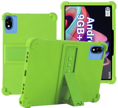 YHFZR Custodia Cover per DOOGEE U10 Tablet, Ultra Leggero Protettiva Cover in Silicone con Supporto per Bambini per DOOGEE U10 Tablet 10,1 Pollici, Verde
