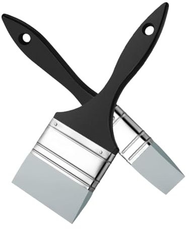 Duoleimi Set di pennelli in silicone – largo e sottile, 2 pezzi per pittura acrilica, acquerello e resina epossidica, accessori per pittori e pittura, pennello in gomma, pennello a secco, pennello per