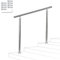 Fiqops Handlauf Edelstahl Treppengeländer Außen & Innen 180 cm Ø 42mm ohne Querstreben, mit Zubehör, Winkelverstellbar für Treppen Garten Hauseingang Brüstung Balkon
